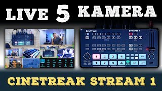 LIVE 5 Cameras WITHOUT VMIX / OBS / PC - Review Video Switcher Cinetreak Stream 1 Laiqul screenshot 2