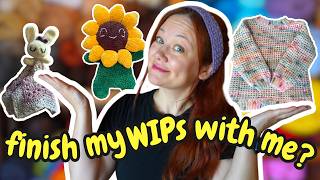 Come Frog or Finish All Of My Current Crochet Projects With Me