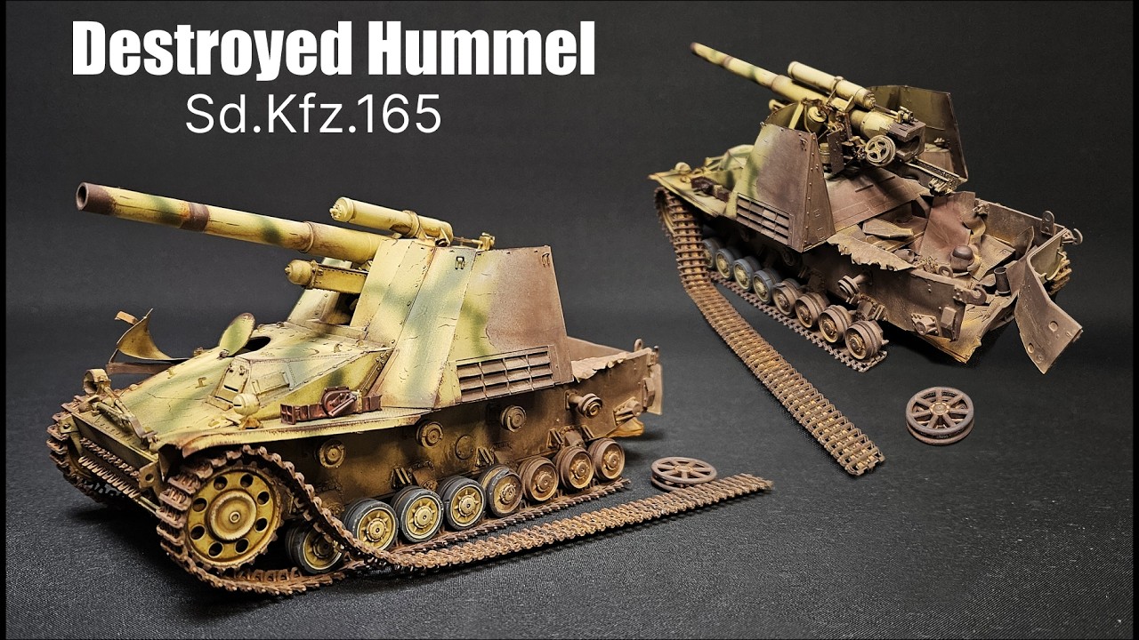 Destroyed Hummel Sd.Kfz.165 – Painting & Weathering | Realistic Scale Modeling