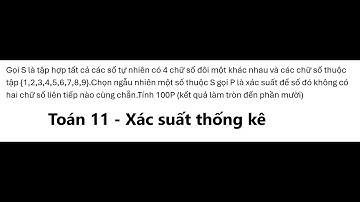 Gọi S là tập hợp tất cả các số tự nhiên có 4 chữ số đôi một khác nhau và các chữ số thuộc tập