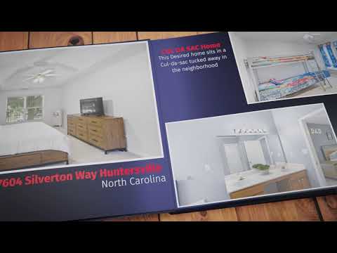 7604 Silverton way, Huntersville, NC home video tour