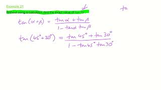 IB Further Trigonometry Example 21