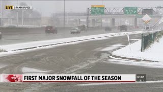 Dangerous road conditions as winter storm hits W. MI