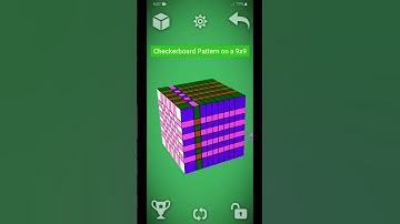 Checkerboard Pattern on a 9x9 with -50 Hue Effect 🔲 #virtualcube #shorts