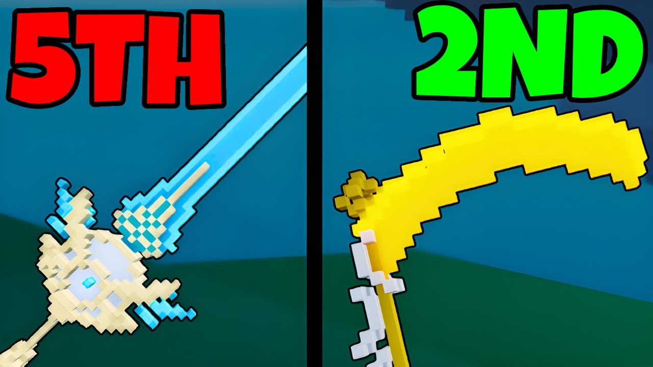 RANKING THE BEST WEAPONS in Roblox Pixel Blade
