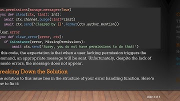 Resolving Discord.py Error Handling: Why Your Command Isn