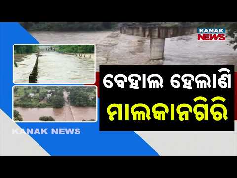 ବର୍ଷାରେ ବେହାଲ ମାଲକାନଗିରି | Malkangiri Flood News | Heavy Rain Submerges Roads, Bridges and Villages