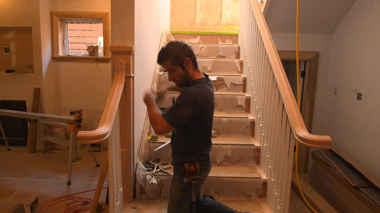 Installing the handrail and pickets from Amber Stairs Episode 203