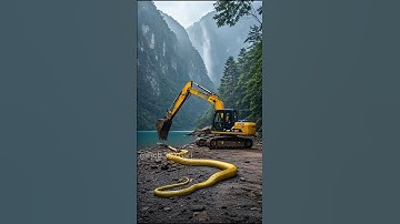 Jcb Excavator tractor loader loading discovery snake big #snake #jcb #excavator #tractor #funny