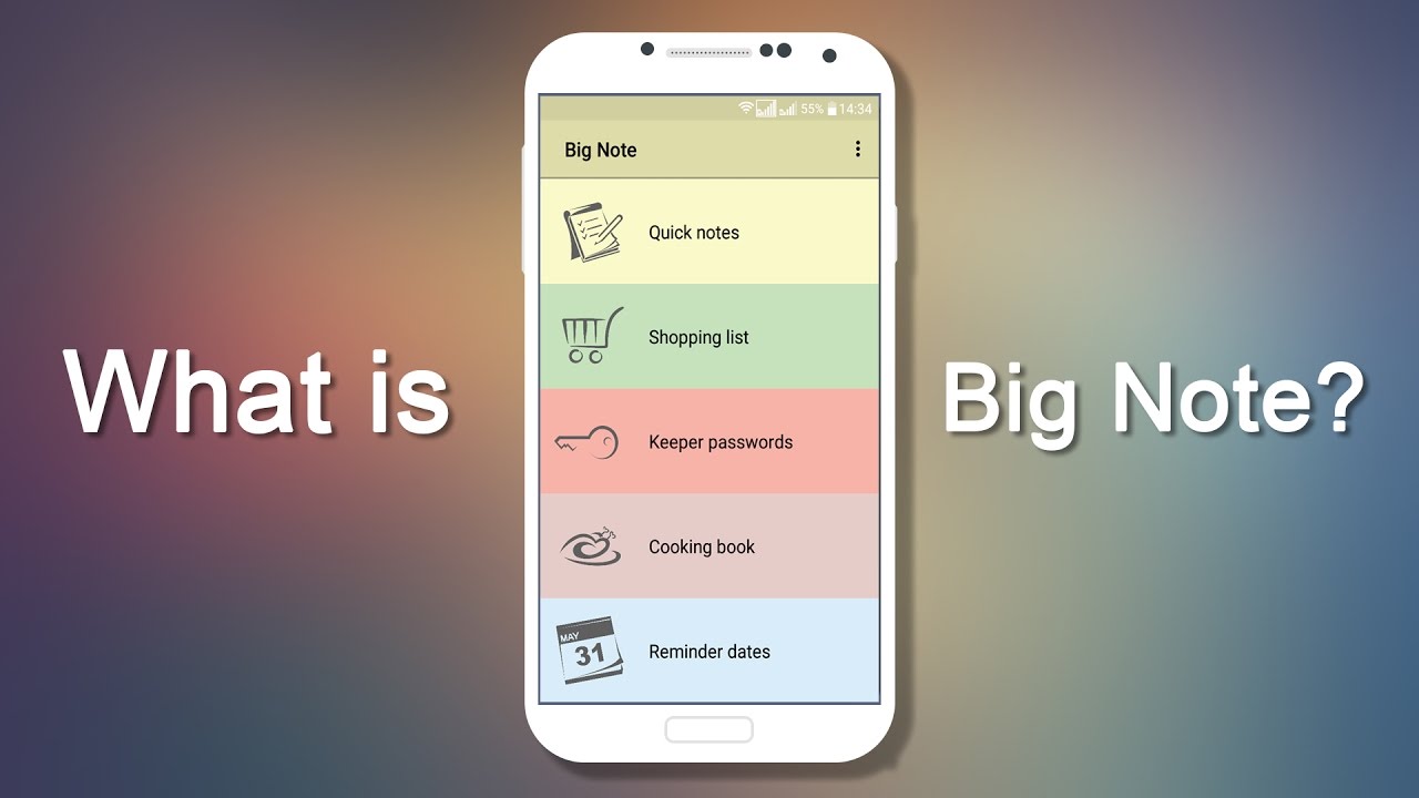Big Note - mobile notepad - YouTube