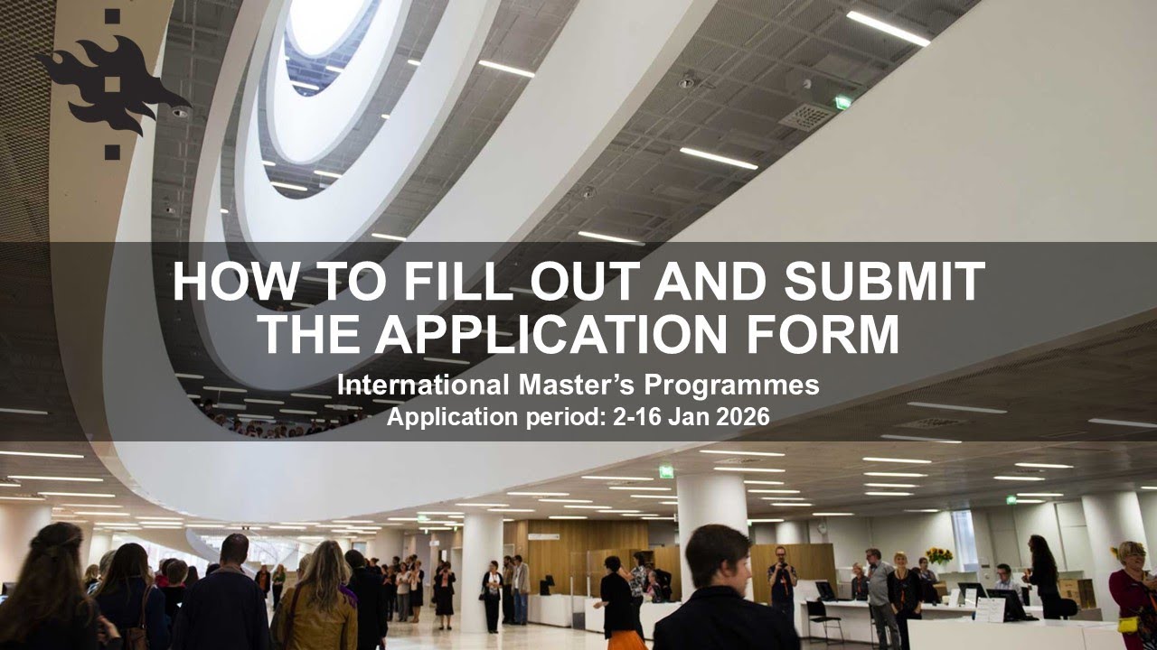 How to fill out and submit the application form | Master's Programmes | University of Helsinki