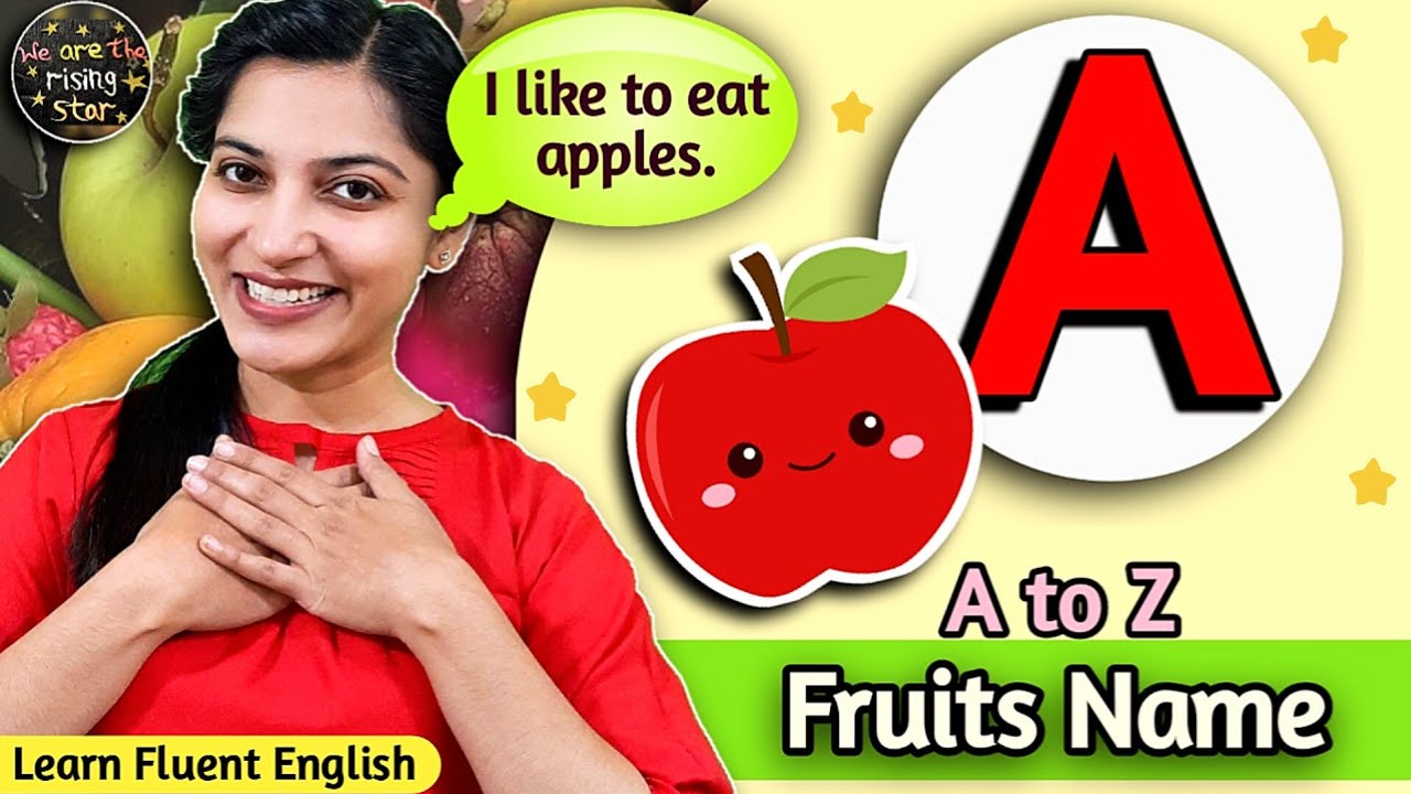 Fruits Name | English Sentences | Fruits Name A to Z | WATRstar #trickyword #englishspeaking