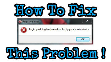 How To Fix "Registry Editing Has Been Disabled By Your Administrator" Error - 2018