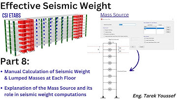 ETABS Tutorial 8: Manual Calculation of Seismic Weight and the Role of Mass Source in ETABS Software