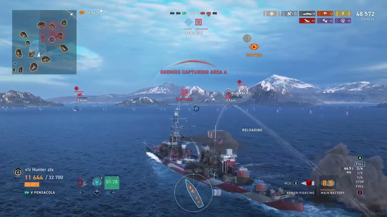 Pensacola Brawl 2 vs 1 Clutch World of Warships Legends