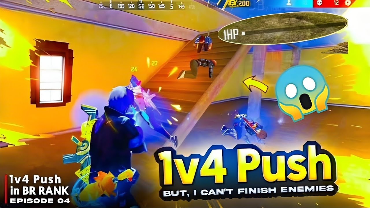 Free Fire Grand Master 1vs 4 BR Rank Push Improbable Gameplay 😱 - YouTube