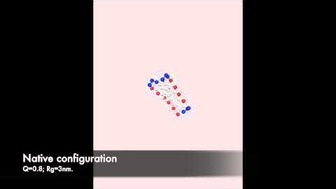 Stretching simulation of Coarse-Grained protein.