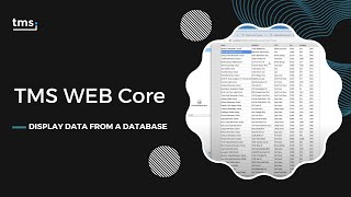 TMS WEB Core: Display data from a database