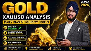 🥇 GOLD XAUUSD ANALYSIS | DAILY BIAS & LIQUIDITY LEVELS 📊 25 MAY 2026