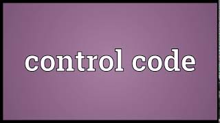 Control Code Meaning Wordogram