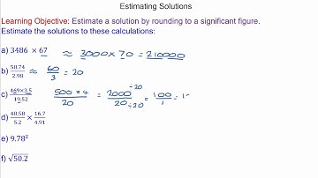 Estimating Solutions by Rounding to a Significant Figure