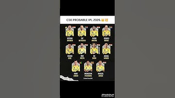 CSK PROBABLE IPL 2026 👑🔥 #csk #cricket