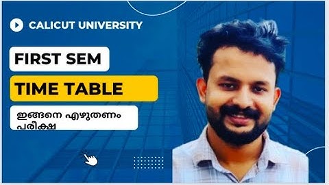FIRST SEMESTER BA BSc BCA EXAMINATION TIME TABLE PUBLISHED CALICUT UNIVERSITY #calicutuniversity