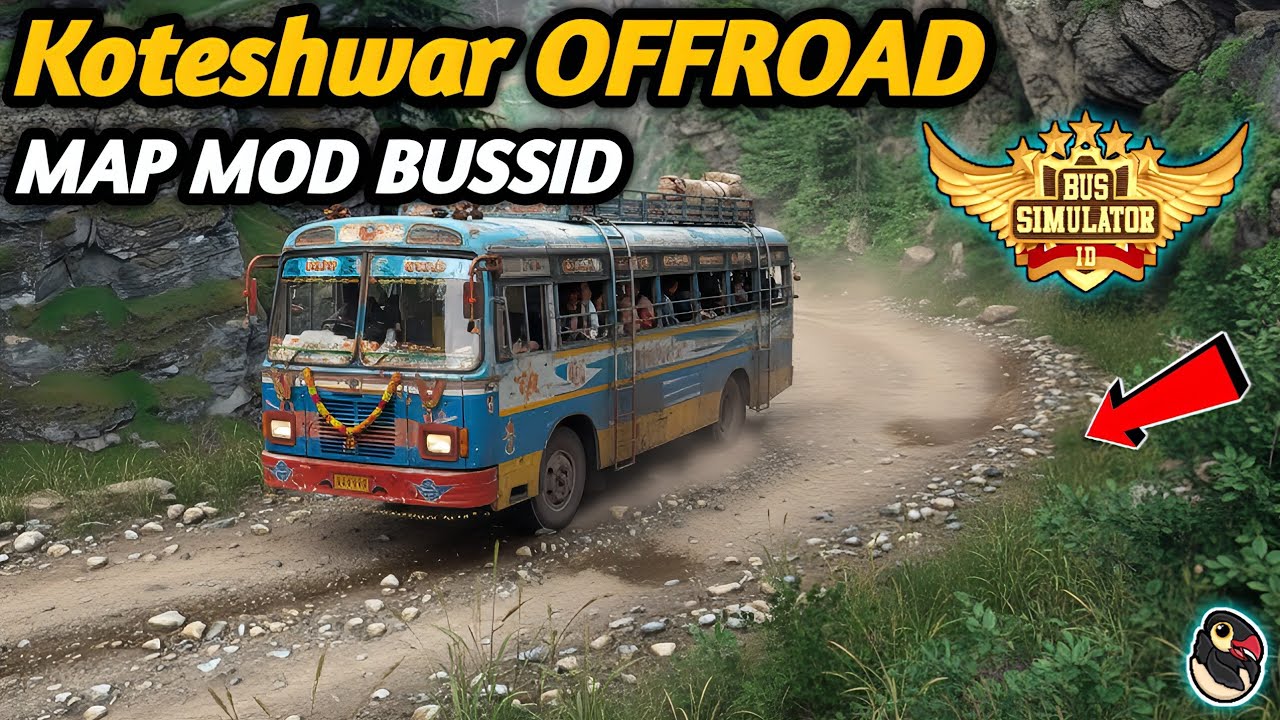 СКАЧАТЬ! 🔥 Мод карты Koteshwar OFFROAD V2 для Bus Simulator Indonesia | Мод карты Bussid 4.3.3
