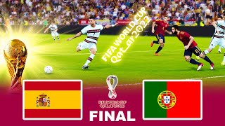 SPAIN vs PORTUGAL Final FIFA World Cup Qatar 2022 Full Match eFootball PES 2021 Gameplay