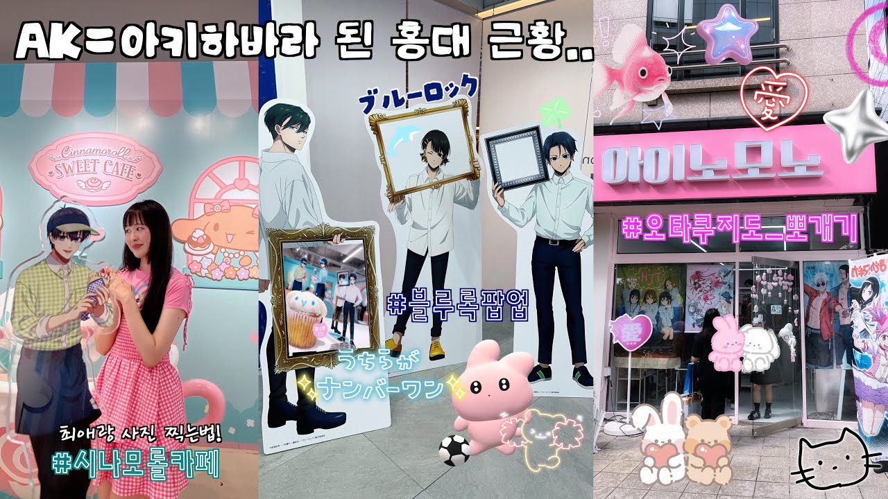 도쿄에서 1년만에 돌아오니 홍키하바라가 된 건에 대하여.. 홍대 굿즈샵 최신판(1) | 블루록 팝업 | 시나모롤 카페 | 애니메이트 | ak몰 | 안서당 | 아이노모노