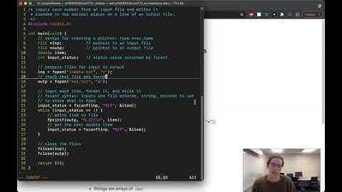 Lecture 10 video 2: segmentation fault from no file