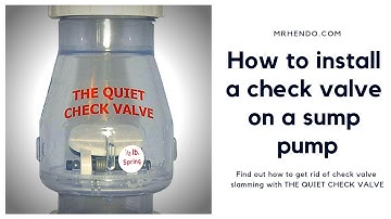 How To Install A Check Valve On A Sump Pump