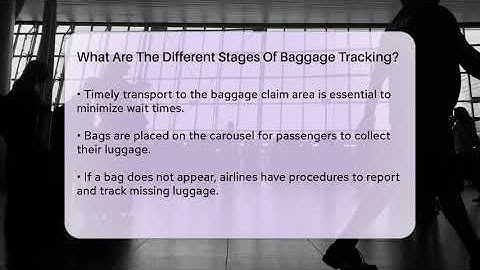 What Are The Different Stages Of Baggage Tracking? - Air Traffic Insider