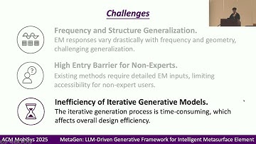 MobiSys 25 - MetaGen  LLM Driven Generative Framework for Intelligent Metasurface Element