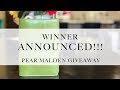 Pear Malden Giveaway WINNER ANNOUNCED!