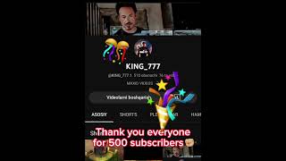 500 subscribers🎉