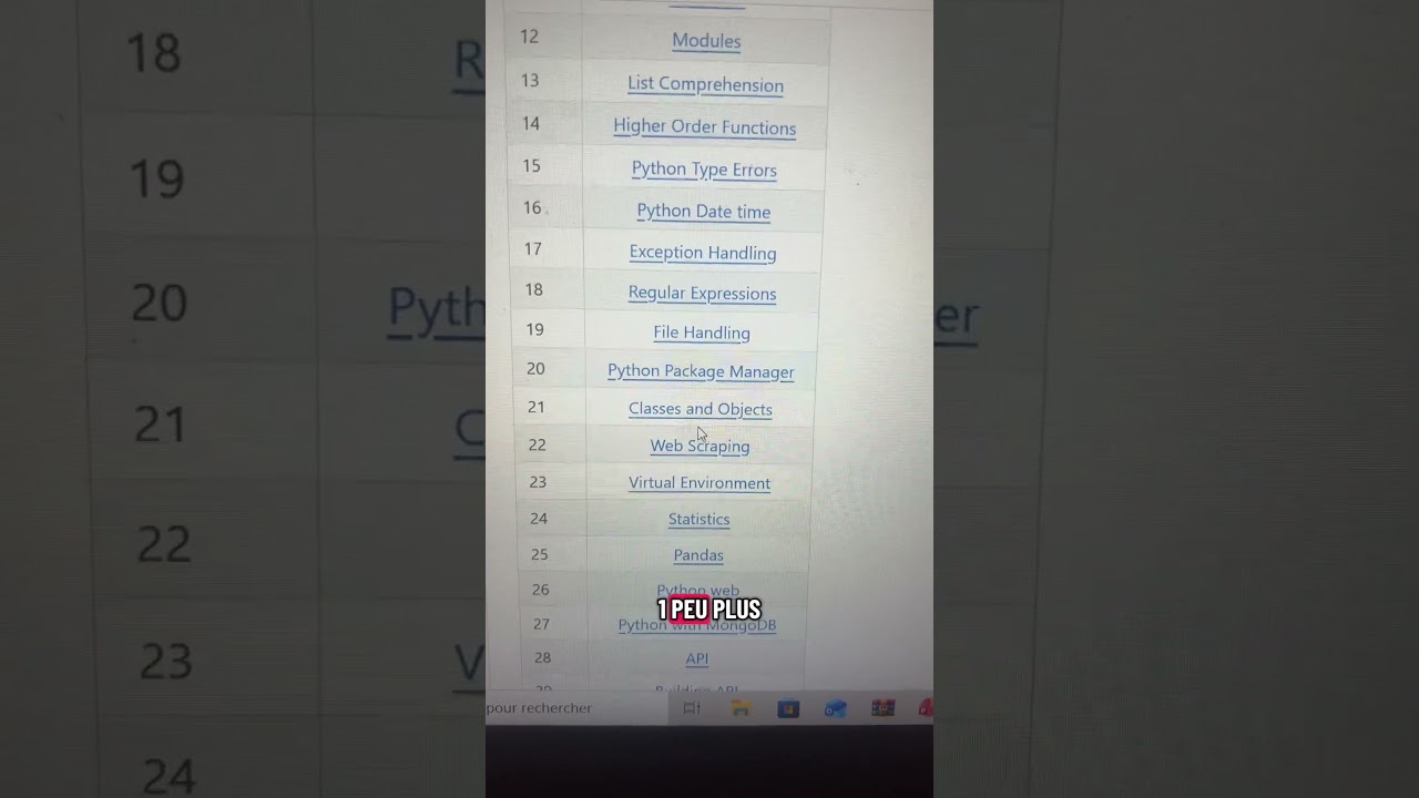Apprendre Python rapidement 🐍 
