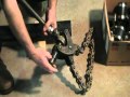 Old plumber shows how to cut cast iron pipe.