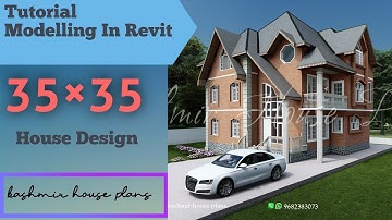 Designing a Modern  35x35 House with Revit and Lumion || kashmir house plans