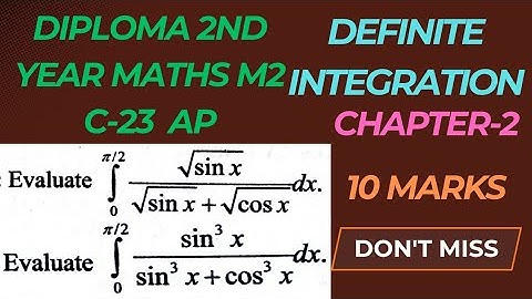 Diploma 2nd Year Maths M2||Definite Integrals@maths naresh eclass