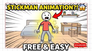 How to Make Stick Figure Animation 😱 | Free &amp; Easy Method (Unlimited)