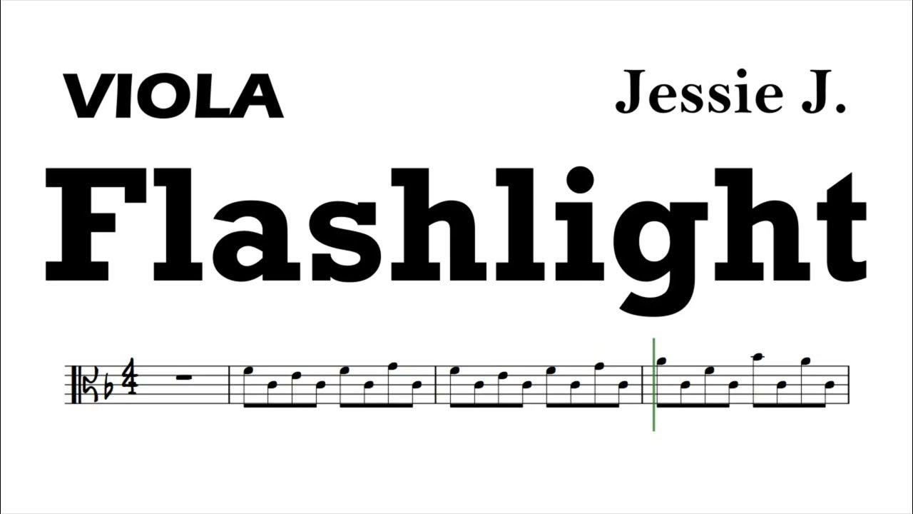 Flashlight Jessie J Viola Sheet Music Backing Track Play Along