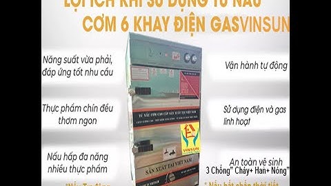 Tủ Nấu Cơm 30 Kg Gạo 8 KhayDùng Điện Kết Hợp Gas VinSun