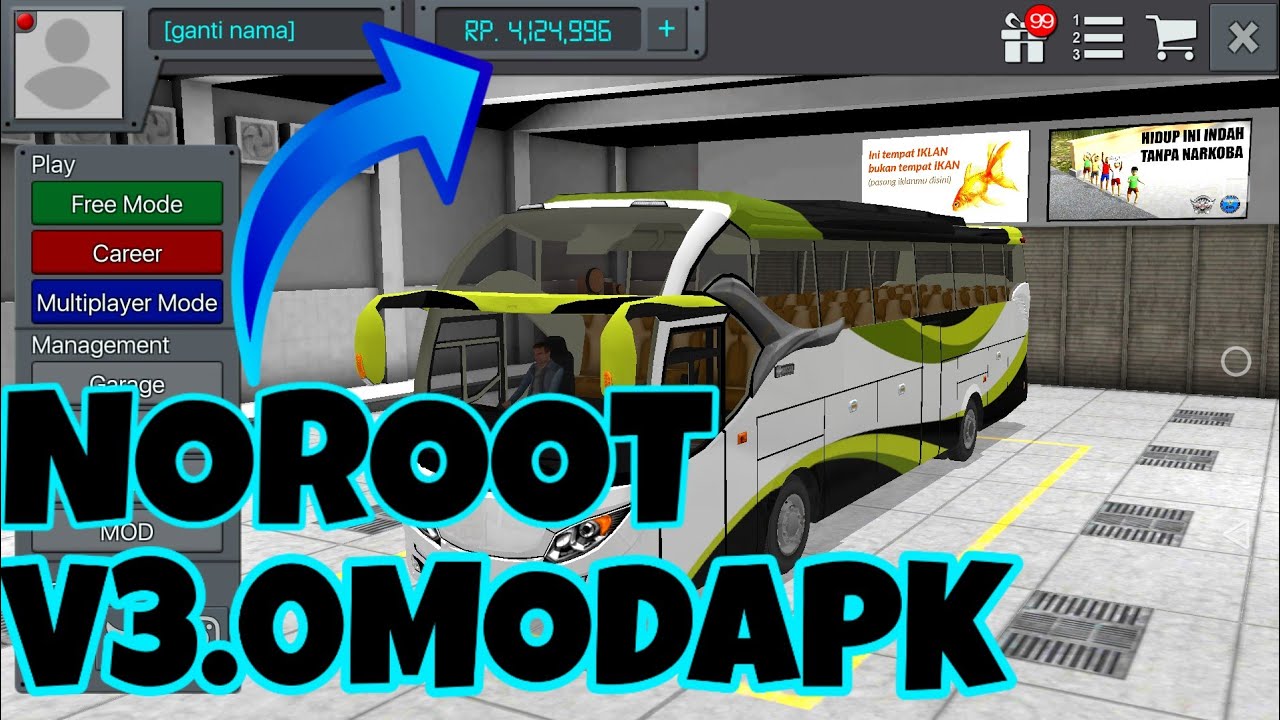 Bus Simulator Indonesia Hack V3 0 Modapk Unlimited Money Youtube