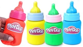 DIY How To Make Play Doh Milk Bottles Mighty Toys Modelling Clay Learn Colors