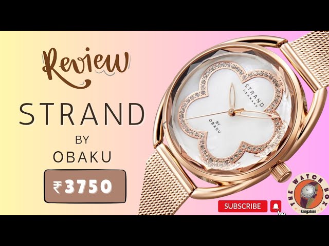 Strand by Obaku Embellished Dial & Rose Gold Toned Watch  display picture 3