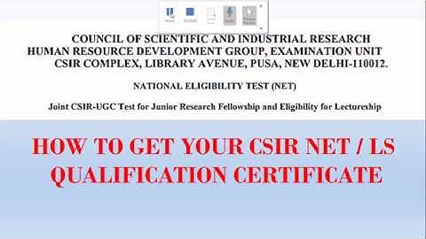 How to get your CSIR NET CERTIFICATE After Qualification #Treanding
