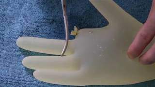 Glove clamp, cut, and ligation