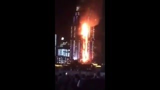 Fire breaks out in Dubai Hotel near Burj-e-Khalifa on New Years Eve 2016