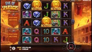 MAX BET $250 ⚔️  3 SCATTER EYE OF SPARTACUS PRAGMATIC SLOT 🎰 BONUS IN COMMENT 👉 🎁